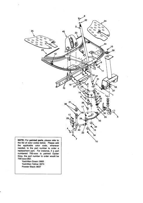 Sterring Assembly Diagram And Parts List For Model 13a325402 Mtd Parts