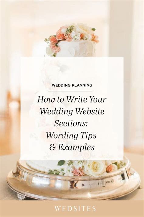 Maybe you would like to learn more about one of these? How to Write Your Wedding Website Sections: Wording Tips ...