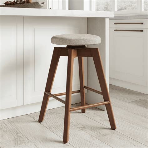 Amalia Natural Wheat Brown Backless Counter Height Swivel