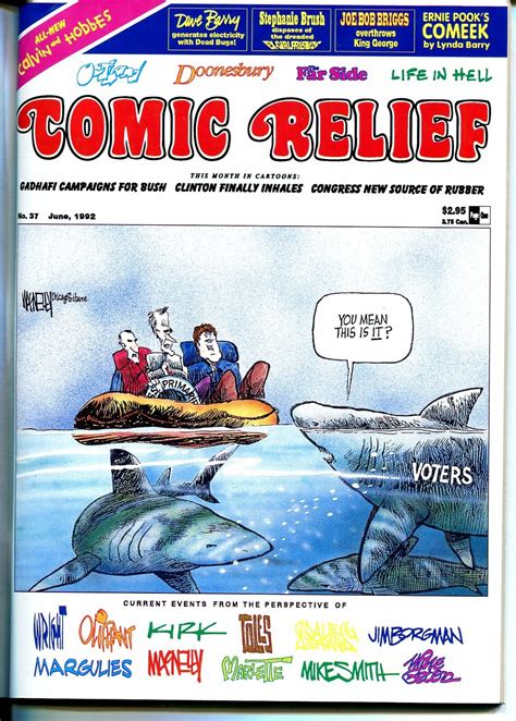 comic relief 37 1992 calvin and hobbes political cartoons toles doonesbury fn vf comic books