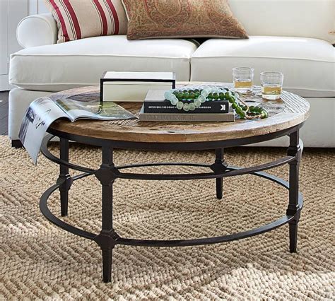 Rustic Farmhouse Reclaimed Round Coffee Table Coffee Table Pottery