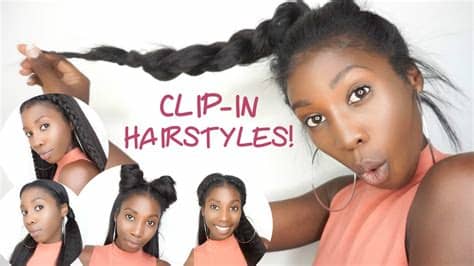 Shop the top 25 most popular 1 at the best prices! 5 Easy Clip-in Back To School Hairstyles! | Knappy Hair ...