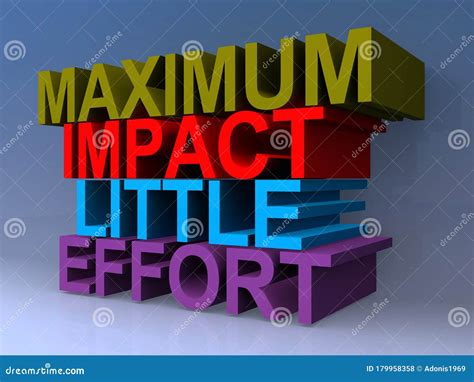 Maximum Impact Little Effort Stock Illustration Illustration Of Compliance Effort 179958358