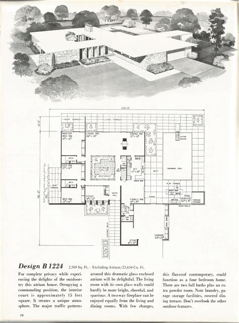 Vintage House Plans Mid Century Homes 1960s Homes Vintage House Plans