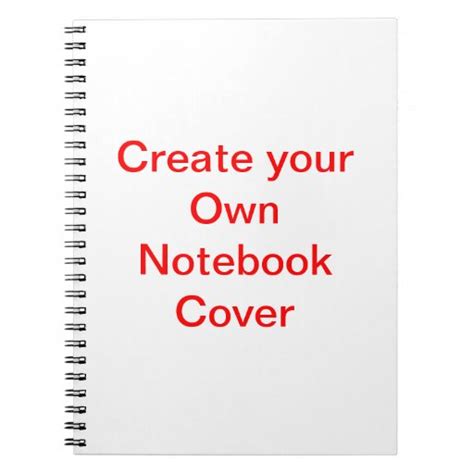 Create Your Own Notebook Cover Zazzle