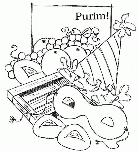 Purim Coloring Pages A Few Boxes Of Crayons And A Variety Of