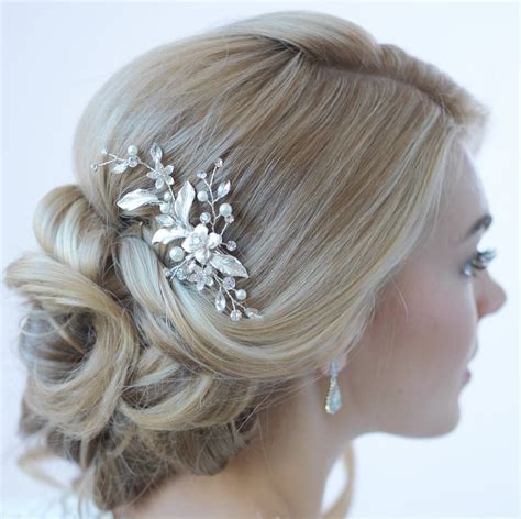 Floral Bridal Hair Clip Bridal Hair Accessory Pearl