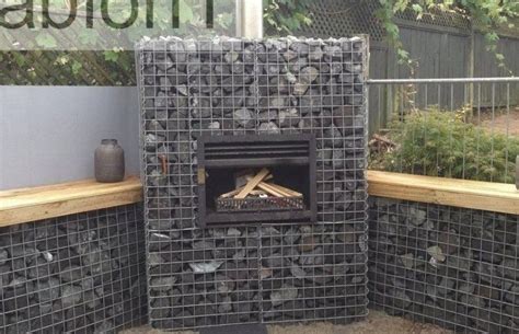 Maybe you would like to learn more about one of these? Gabion fireplace - could build something like this to ...