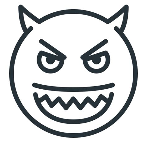 Angry Devil Evil Grin Smile Smiley Icon Free Download