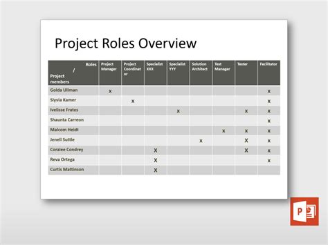 Project Team Roles Template