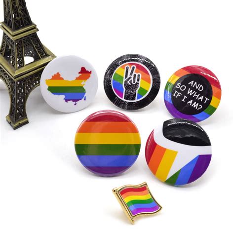 Rainbow Flag Lapel Pin Gay Lesbian Pride Lgbt Hat Tie Badge Shopee