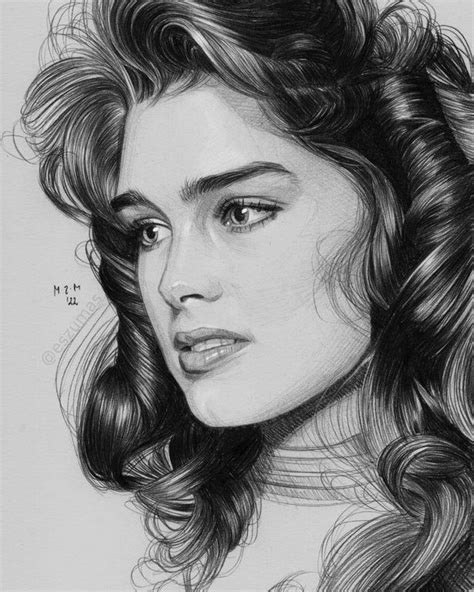 Graphite Portrait Of Brooke Shields By Me Hope You Like It Drawing