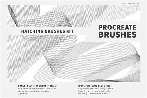 Artstation Hatching And Lines Procreate Kit Brushes