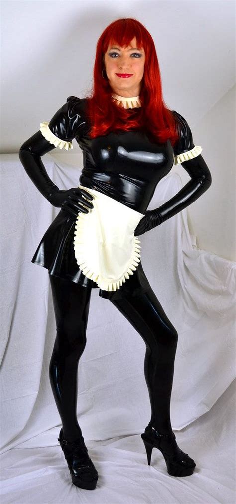 pvc mini dress latex wear sissy dress french maid sissy maid maid outfit leather
