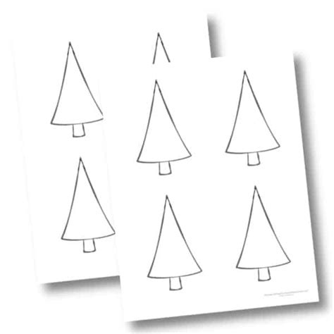 Christmas Tree Cut Out 6 Inch Pine Tree Template