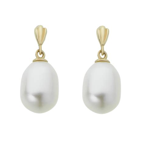 Revere 9ct Gold Cultured Freshwater Pearl Oval Drop Earrings Reviews