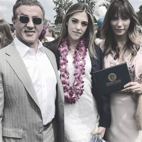 Sylvester Stallone Celebrates Daughter Sistines High School Graduation