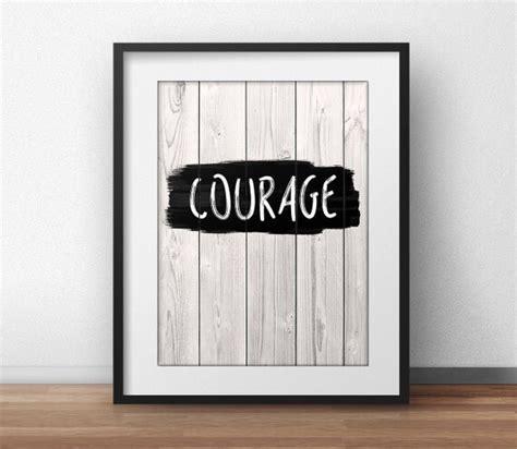 Courage Values Motivational Poster Printable By Mistermotivate