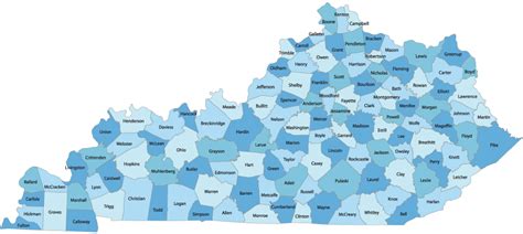 Map Of Ohio And Kentucky Counties