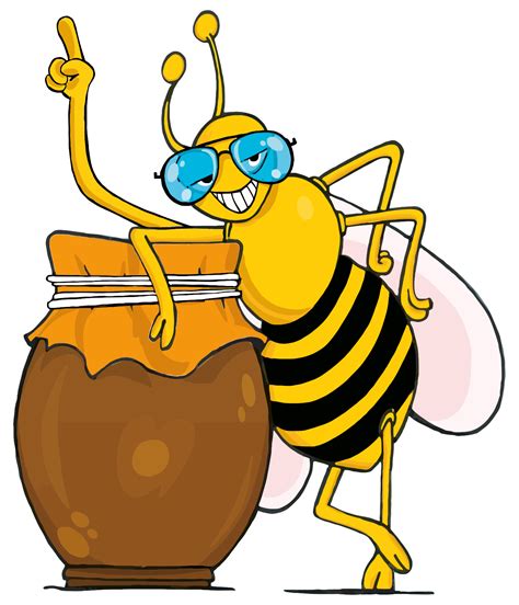 Happy Honey Bee Clip Art Image Clipsafari