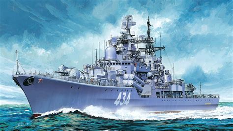 Boat Army Artwork Sovremennyy Class Destroyer Admiral Ushakov 434