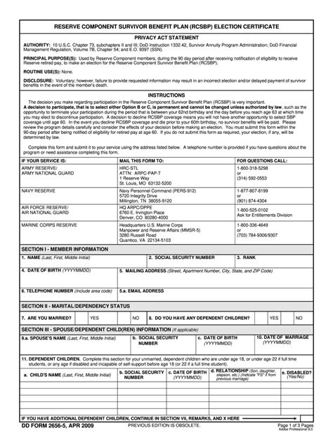 Dd 2656 5 2009 Form Fill Out And Sign Online Dochub