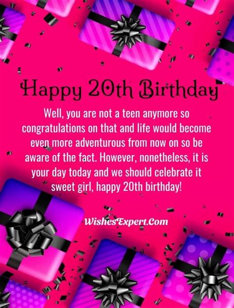 40 Happy 20th Birthday Wishes And Messages