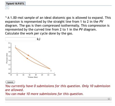 A gram molecule of a gas at `127^(@)c` expands isothermally until its volume is doubled. Solved: A 1.00-mol Sample Of An Ideal Diatomic Gas Is Allo ...