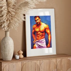 Gay Art Print Nude Male Figure Drawings Of Men Homoerotic Images Cool Prints For Sale Watercolor