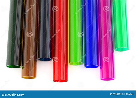 Colored Acrylic Plastic Tubes Stock Illustration Illustration Of