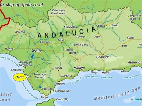 Sie ist hauptstadt der provinz und nach jerez de la frontera deren zweitgrößte stadt. Andalucia 2004/04 Cadiz - 1 Karte