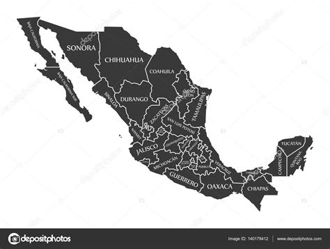 Mapa De Mexico Con Division Politica