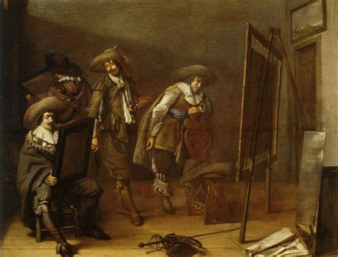 Art Lovers In A Painters Studio 1630 Pieter Codde
