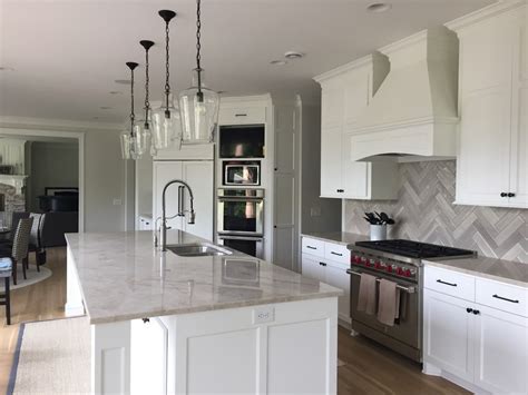 Taj mahal quartzite for a kitchen countertop and island in boston. TAJ mahal quartzite backsplash in 2020 | Taj mahal ...