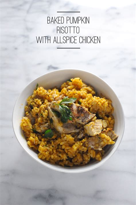 Baked Chicken And Pumpkin Risotto