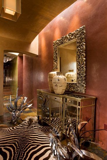 Love The Mirrored Chest With Gorgeous Mirror Above And The Zebra Print