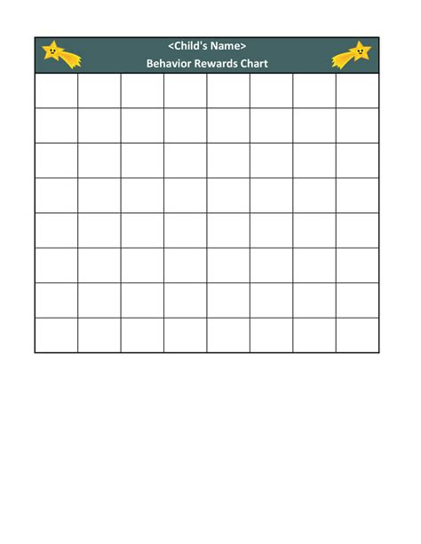 40 Printable Reward Charts For Kids Pdf Excel And Word With Reward