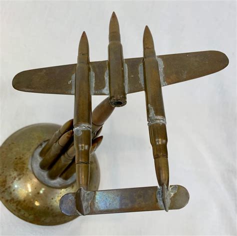 Sold Price Nice Wwii Trench Art P 38 Fighter Plane February 2 0120