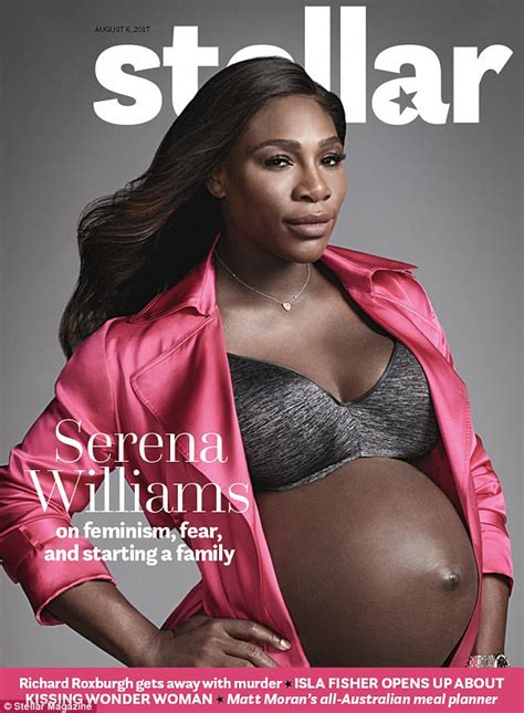 Serena Williams Reveals Baby Bump In Stellar Photoshoot Daily Mail Online
