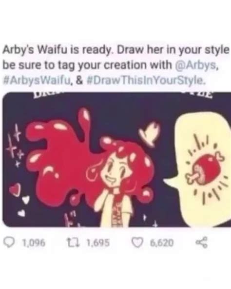 Arby Waifu Is Ready Draw Her In Your Style Be Sure To Tag Your Creation With IFunny