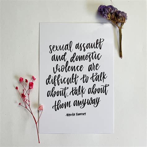 Sexual Assault Conversations By Mariska Hargitay Quote 4x6 Or 6x10 A5