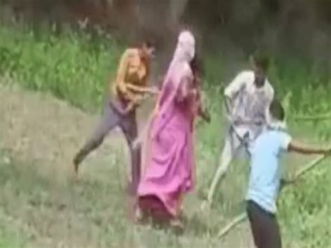 fierce fight in land dispute in nawada relatives beat up mother and son now viral video ann