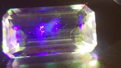 Laser Light Excites The Diamond To Emit Ultraviolet Light Youtube