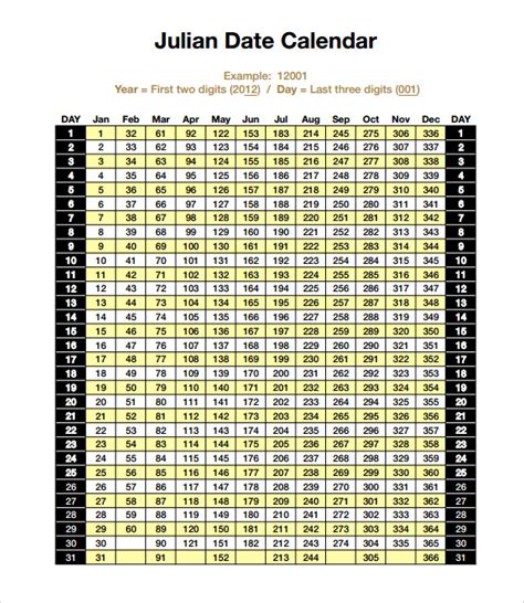 Free 10 Sample Julian Calendar Templates In Pdf