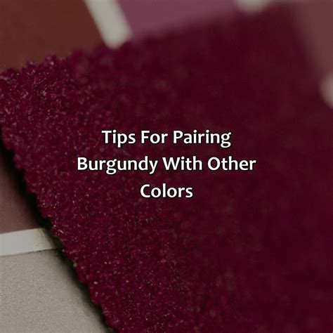 What Color Matches With Burgundy