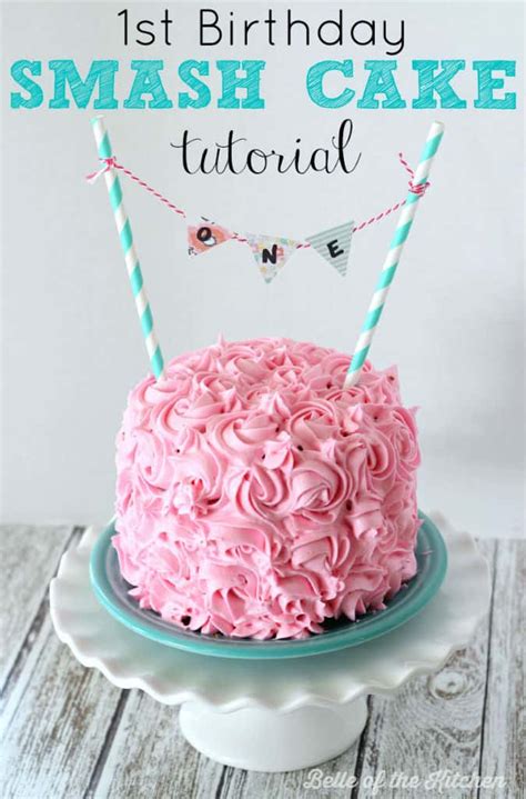 1st Birthday Smash Cake Tutorial Simple Vanilla Cake Recipe 2022