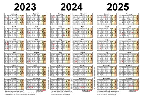 Calendar 2023 Through 2025 Get Latest 2023 News Update