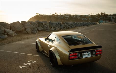 Rocks Parking Lot Nissan Car Oldtimer Nissan S30 1080p Nissan