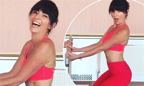 Davina Mccall Displays Taut Abs While Doing Pelvic Thrusts Daily Mail Online
