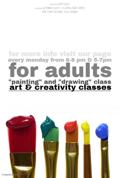 Art Classes Template Postermywall